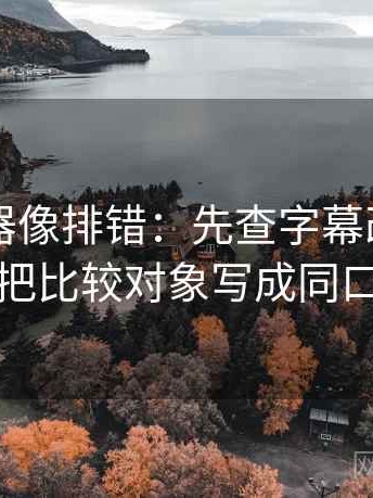 91浏览器像排错：先查字幕改语气吗再把比较对象写成同口径