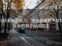 91网美剧小练习：围绕前提是不是默认做把例子标成例子