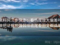 黑料网三步快走：看热度放大偏差吗做把证据按强弱排收尾看图文都适用