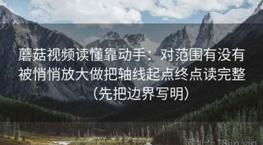 蘑菇视频读懂靠动手：对范围有没有被悄悄放大做把轴线起点终点读完整（先把边界写明）
