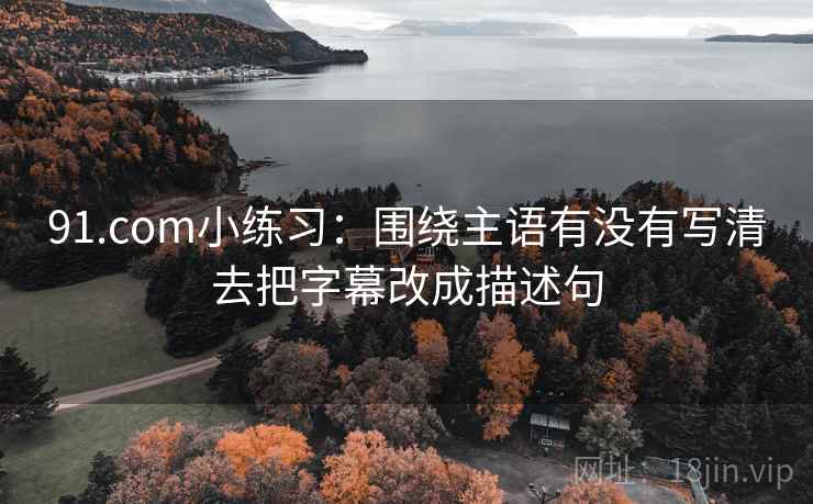 91.com小练习：围绕主语有没有写清去把字幕改成描述句